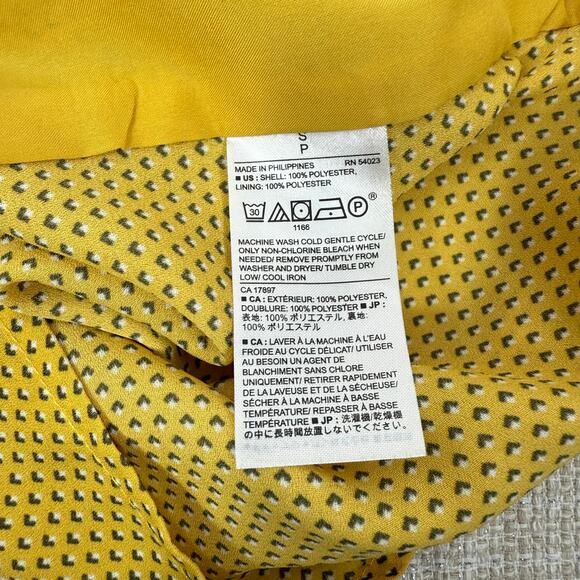 Banana Republic Yellow Cami Blouse Womens Size Small - Picture 6 of 7